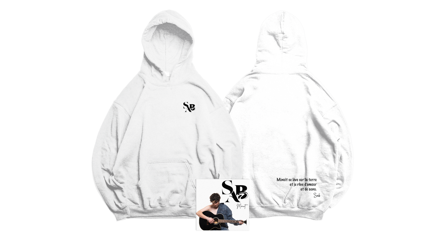 PACK SMALL BLANC "CD DÉDICACÉ + SWEAT" « MINUIT »