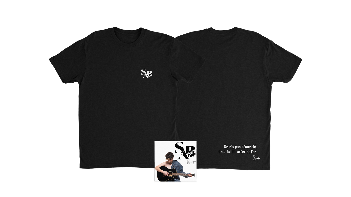 PACK NOIR "CD DÉDICACÉ + T-SHIRT" « MINUIT »